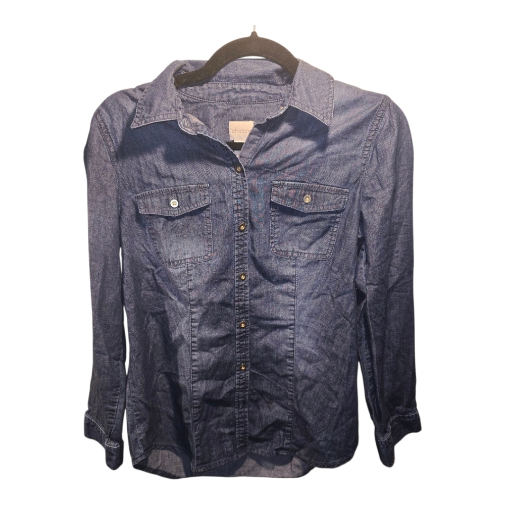 Chico's Sz. Small Denim Blouse